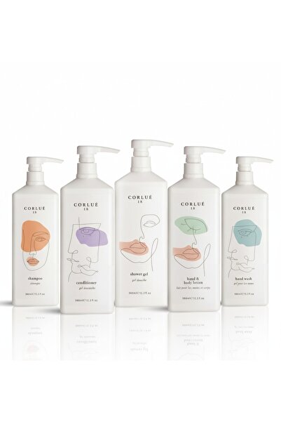 CORLUE 18 SHAMPOO 360 ML + CONDITIONER 360 ML + SHOWER GEL 360 ML + HAND&BODY...