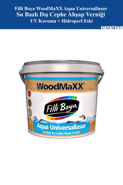 Filli Boya WoodMaXX Aqua Su Bazlı Dış Cephe Ahşap Verniği – UV ve Su Koruma