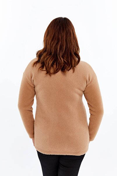 Laden Knitwear Women's Bearded Rope Brooch Thick Coat Winter Mother Cardigan