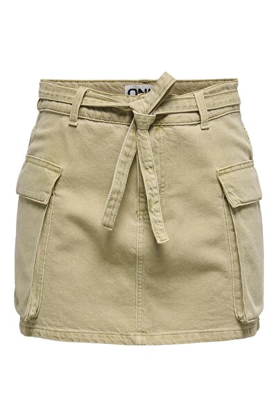 ONLY Onlprime Mw Belt Cargo Skirt Pnt Women's Gray Skirt - 15348554