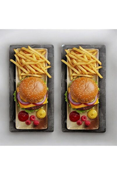 cc bin shihon Rectangular serving plates, set of two (29x12cm) made of break- and crack-resistant melamine.