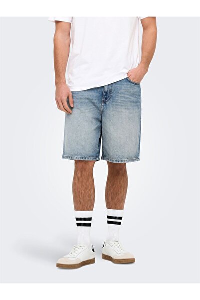 Only & Sons Onsfade Mb Tint 9085 Tai Dnm Shorts Noos Men's Blue Shorts - 22029085