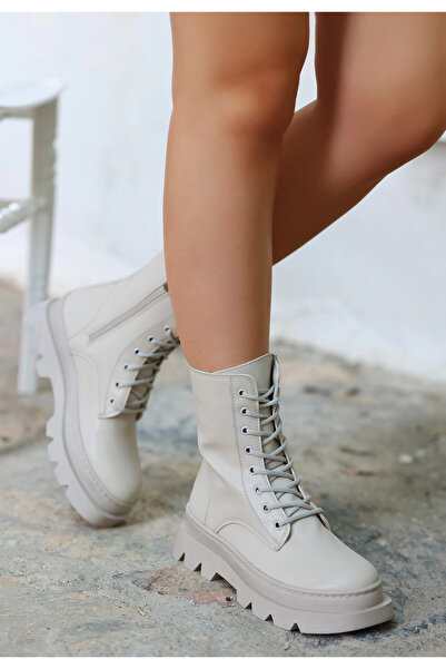 ZENGEZUR MALL Μπότες με κορδόνια DRNDS Orge Beige (10353) (Μέγεθος: 37)