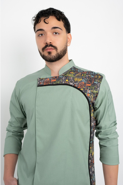 DAŞ ÜNİFORMA Çağla Desenli Şef Ceket Aşçı Uniforma (Chef Ceket) Personel Kıya...