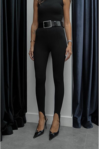 Havoş Μαύρο κολάν Fuzo με λεπτομέρεια ραφής στο μπροστινό μέρος