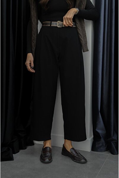 Havoş Black Short Cut Trousers