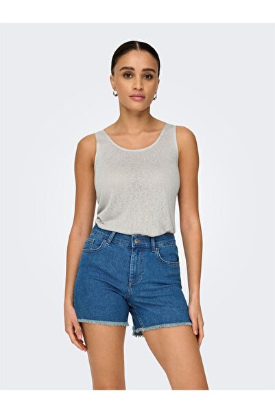 ONLY Onlfrida Tank Topjrs Noos Women's Gray Tank Top - 15194667