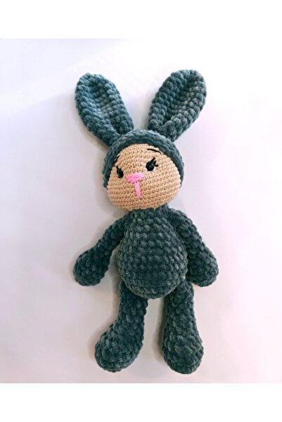 Superbaby Iepuraș gri cu urechi lungi - croșetat manual