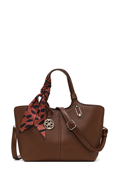 Derimod Women's Brown Long Strap Shoulder Bag with Accessories 25Wbd2859Ft