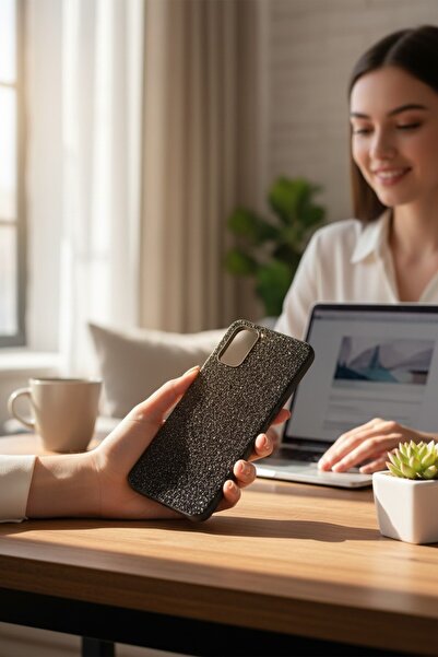 batuteknoloji Oppo A52-A72-A92 Kırçıllı Taşlı Ayışığı BTU Silikon Kapak