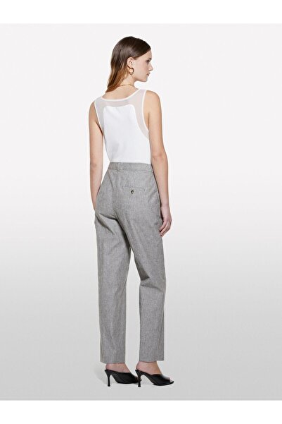 Sisley Viscose Blended Ribbed Jersey Slim Fit Tank Top Women's White Tank Top - 325P3Y61Lh00Z