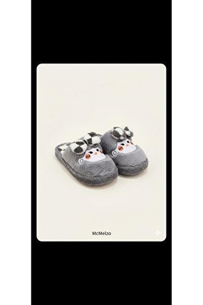 McMelzo Mecmelzo kadın&çocuk peluş papyonlu ses yapmayan taban ev terliği