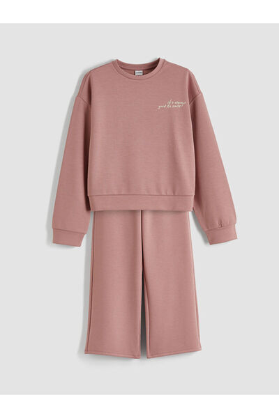 LC Waikiki Crew Neck Girl's Sweatshirt and Sweatpants