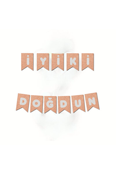 Öztürkpartievi لافتة عيد ميلاد سعيد باللون الأبيض الطبيعي من كرافت