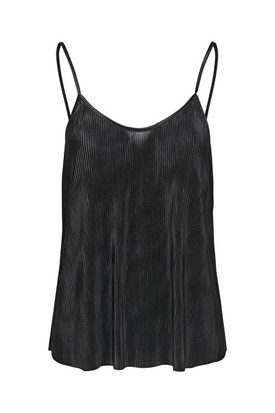ONLY Onlclaudia Plisse Singlet Ptm Women's Black Tank Top - 15346903