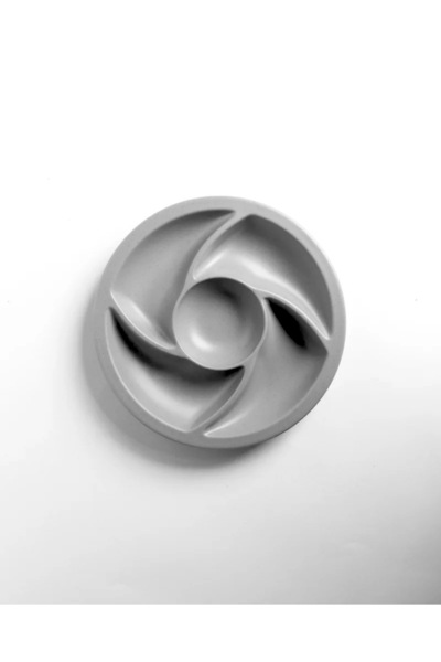 cc bin shihon Round 5-section appetizer and nut dish, 24 cm, healthy and break-resistant melamine