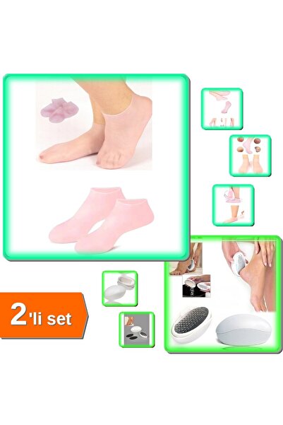 HerEveOyuncak Ayak Bakımı İçin 1 Çift Silikon Jel Topuk Nemlendirici Çorap + ...