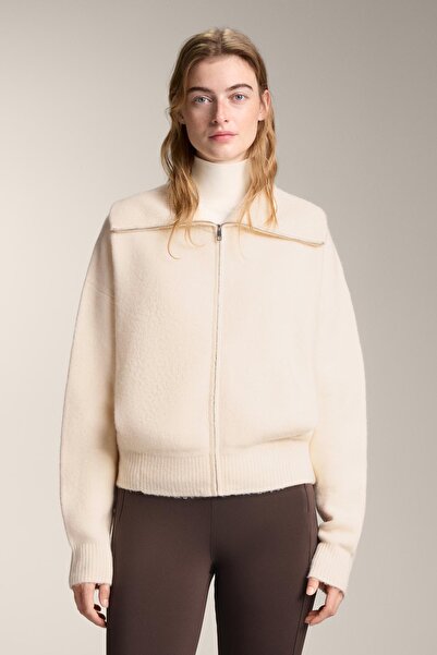 Oysho Knit jacket with high collar