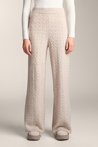 Oysho Kablo Örgü Düz Paça Pantolon