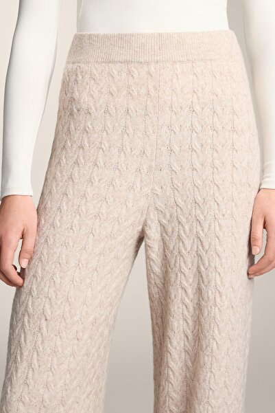Oysho Kablo Örgü Düz Paça Pantolon