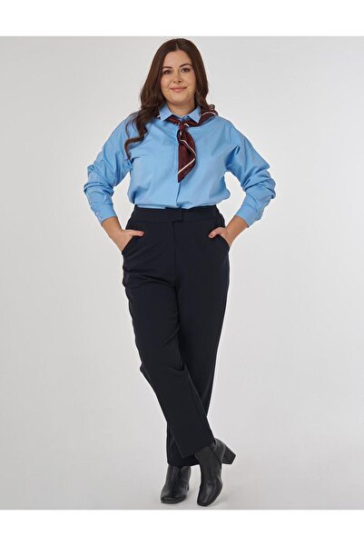 Kayra Pocket Detailed Fabric Trousers Black