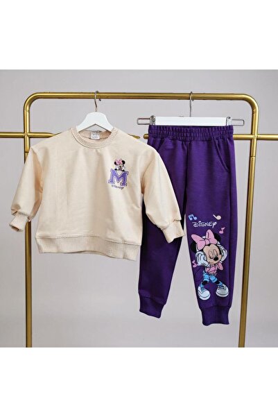 KOKOŞ BEBEK Girl's Printed Comfortable Tracksuit Set - 4/10 Years Old - 31570