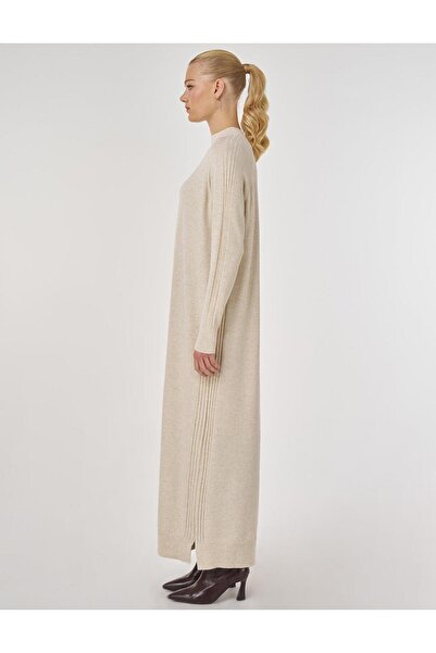 Kayra Reglan Sleeve Knitwear Dress Cream