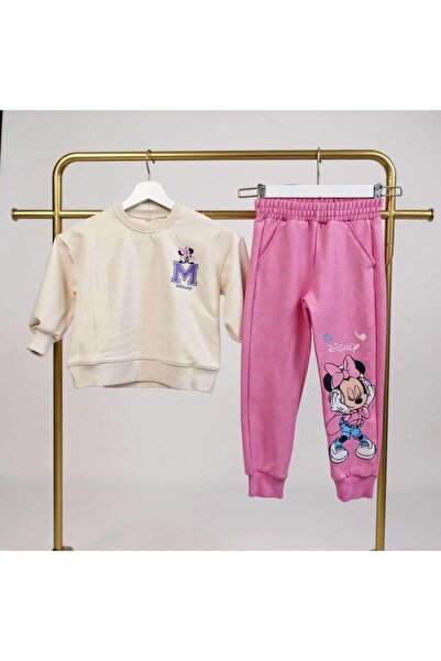 KOKOŞ BEBEK Girl's Printed Comfortable Tracksuit Set - 4/10 Years Old - 31570