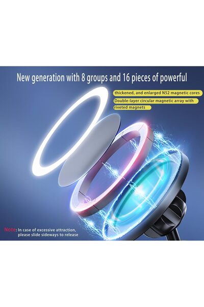 NALACAL Multi-Functional MagSafe Magnetic Car Mount Phone Holder (Fits iPhone 15 & MagSafe Cases)