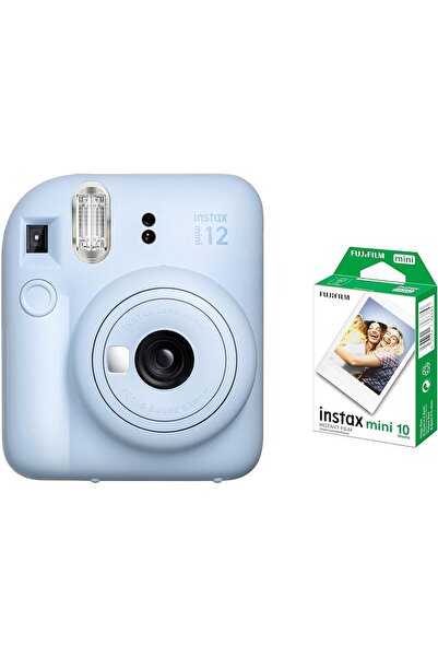 Fujifilm Instax Mini 12 Instant Camera - Pastel Blue + 1 Pack Film