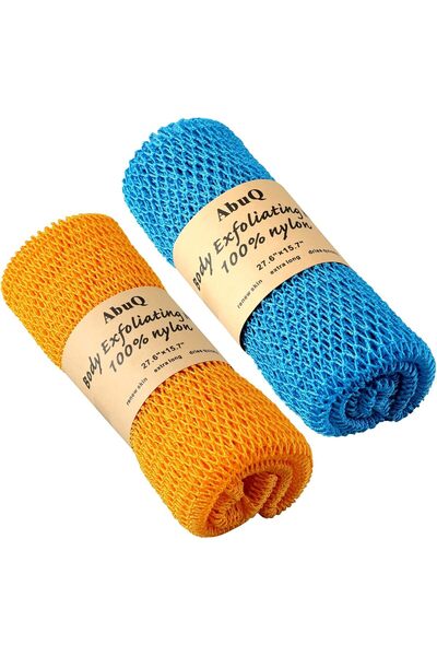 genernic إسفنجة تقشير أفريقية من أبو كيو، قطعتان، لون أصفر-أزرق