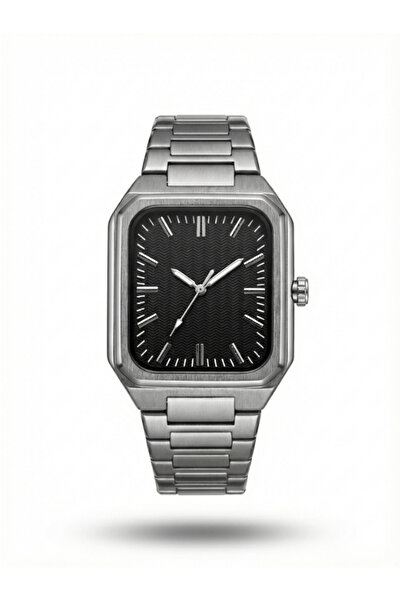 Leerybee Retro Tarzı Köşeli Kasa Çelik Günlük Kullanım Kol Saati