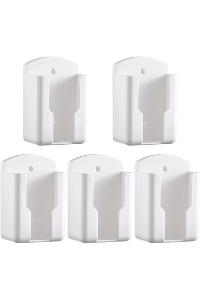 KASTWAVE Wall Mount Remote Control Holder, 5 Pcs (White)