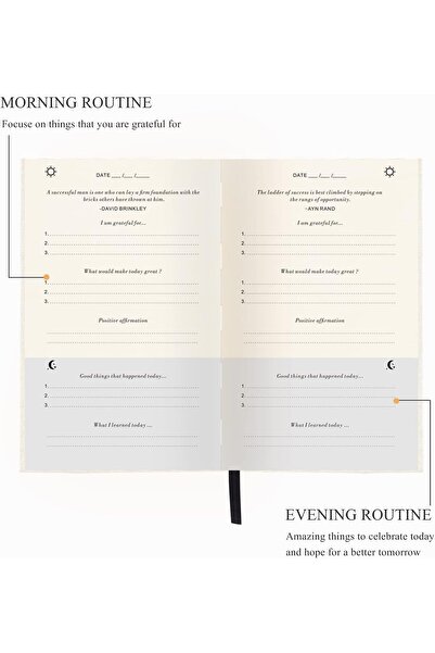 Generic Gratitude Journal - 5-Minute Daily Undated Journal for Happiness & Positivity (Beige)
