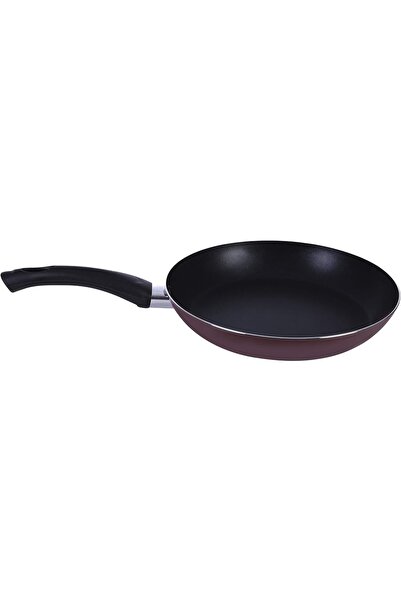 ROYALFORD 28cm Aluminum Non-Stick Frying Pan with Glass Lid (Red, RF2953)