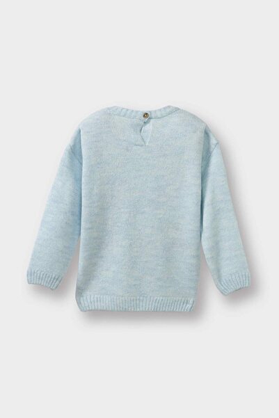 DeFacto Baby Girl Crew Neck Rabbit Printed Knitwear Sweater F2632A525Wn