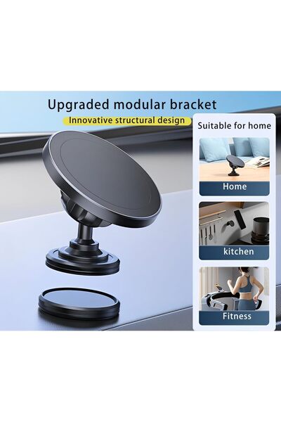 NALACAL Multi-Functional MagSafe Magnetic Car Mount Phone Holder (Fits iPhone 15 & MagSafe Cases)