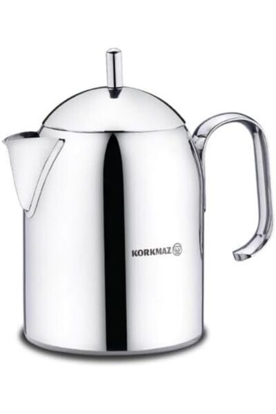 KORKMAZ Pera Modern Stainless Steel Turkish Coffee Pot with Metal Handle