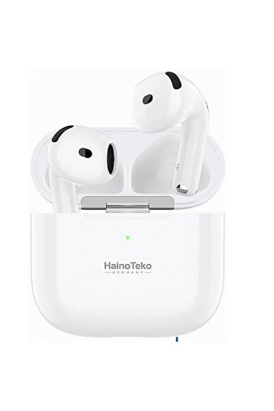 HAINOTEKO سماعات أذن ستيريو لاسلكية AIR6 مع التحكم باللمس (أبيض)
