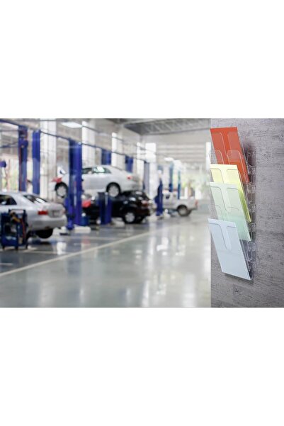 BBA 6-Pocket A4 Portrait Wall-Mounted Clear Document Holder