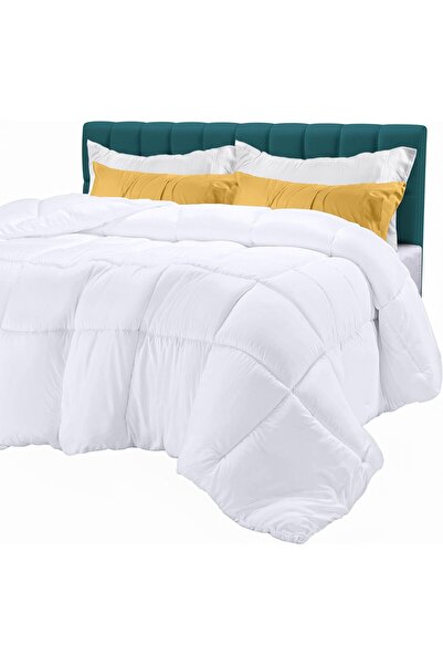 Utopia Bedding Comforter - All Season Queen Size Plush Siliconized Fiberfill - White - Box Stitched