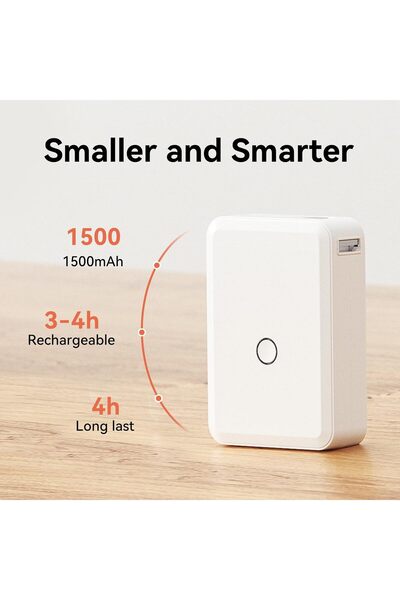 NiiMbot D110 Label Maker - Portable Bluetooth Thermal Printer (White)
