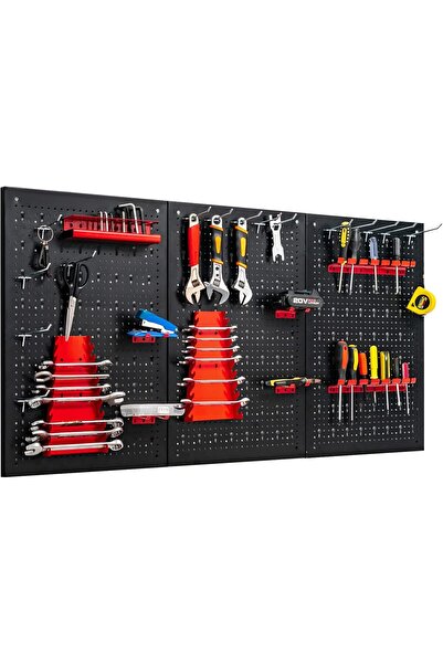 genernic منظم أدوات Goplus Garage المعدني بطول 4 أقدام مع 3 لوحات تثبيت، أسود...