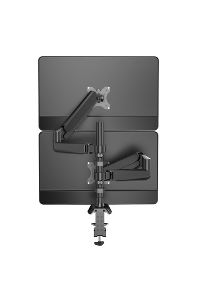 sharpdo حامل ذراعي شاشة مزدوج للشاشات من 17 إلى 27 بوصة، مع إمكانية تعديل الارتفاع، ودعم شاشة واحدة مزدوجة