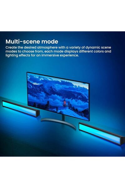 Generic Smart 25 cm RGB LED Desk Lamp with Remote and App, Music Sync, USB Powered