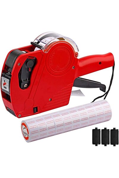 M&C Music Color مسدس ملصقات MX-5500 بسعة تصل إلى 8 أرقام مع 5000 ملصق و3 عبوا...