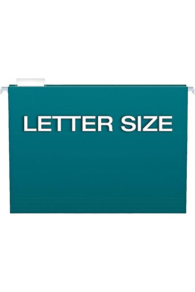 Pendaflex Recycled Hanging File Folders, Letter Size, Jewel Colors, 1/5 Tabs, 25/Box