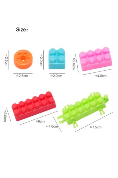 Generic Toddler Building Blocks, Baby DIY Building Blocks Loose Safe Toy Bricks (158 Pieces Set)