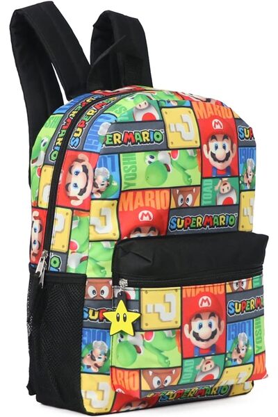 Super mario 16-inch Full-Print Backpack