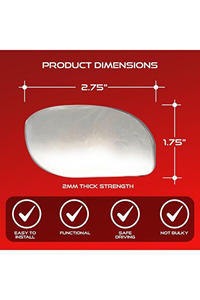 Utopicar Blind Spot Mirrors (Frameless Design, 2 Pack)